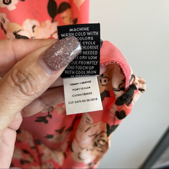 LIKE NEW! Torrid coral floral hi-lo georgette tank top 5X - Picture 7 of 11